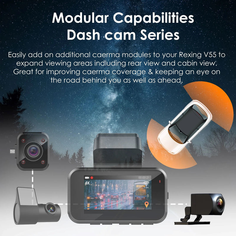 Load image into Gallery viewer, Rexing Waterproof Rear View Camera For V55 Premium 4K Modular Capabilities Car Dash Cam