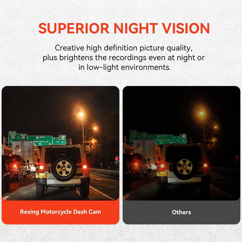 Load image into Gallery viewer, Rexing MTC1 Dual Camera Front and Rear 1080p Motorcycle Dash Cam with WiFi and GPS