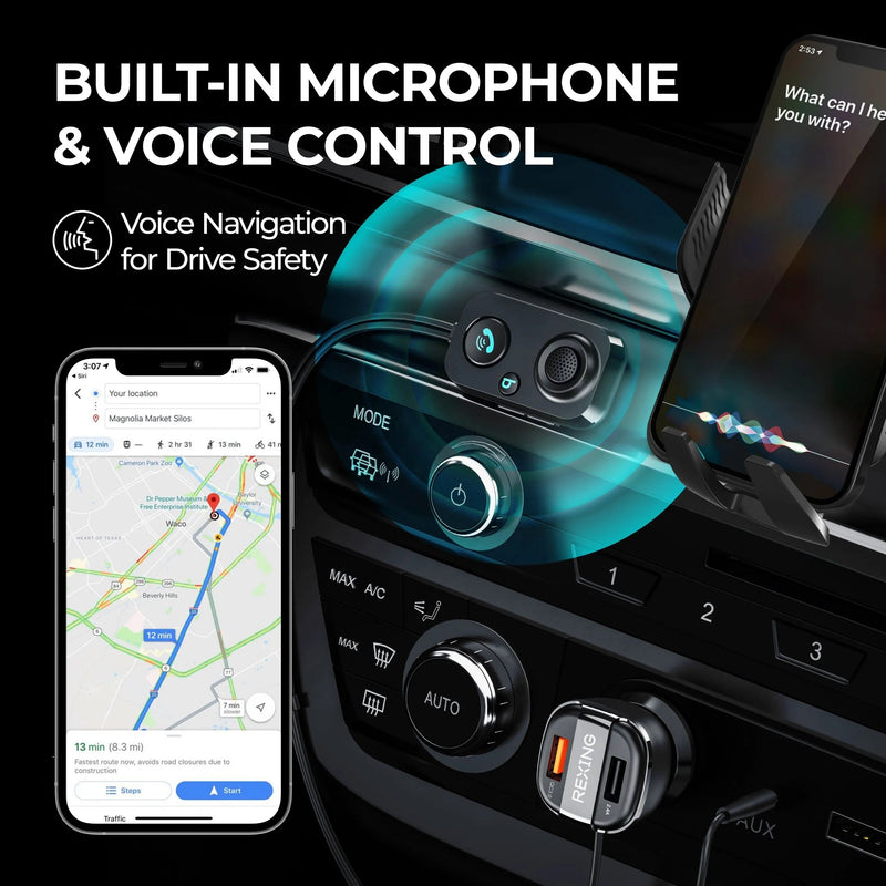 Load image into Gallery viewer, Rexing AUX2 Mini Bluetooth Receiver for car w/ Bluetooth 5.1
