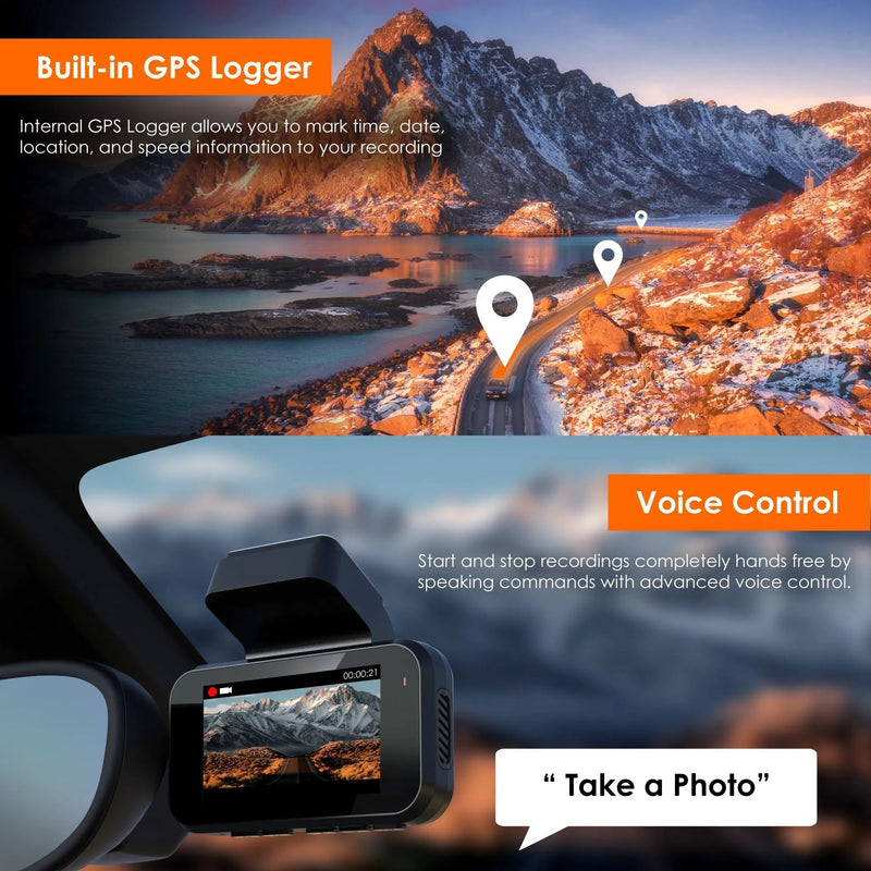 Load image into Gallery viewer, Rexing V55 Dash Cam – 4K Modular Capabilities, 5.0 GHz Wi-Fi, and GPS Car Dash Camera Recorder