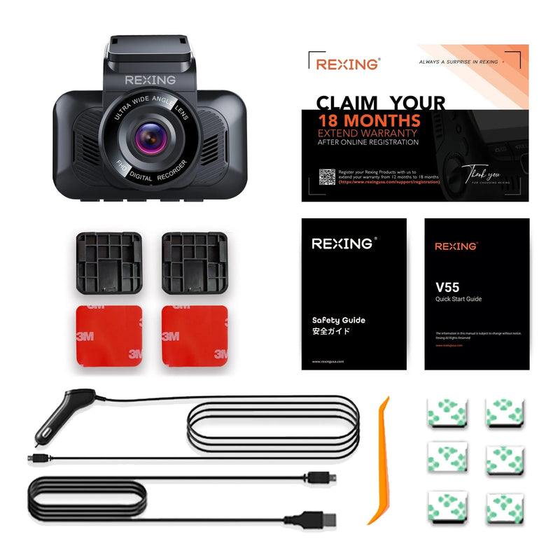Load image into Gallery viewer, Rexing V55 Dash Cam – 4K Modular Capabilities, 5.0 GHz Wi-Fi, and GPS Car Dash Camera Recorder