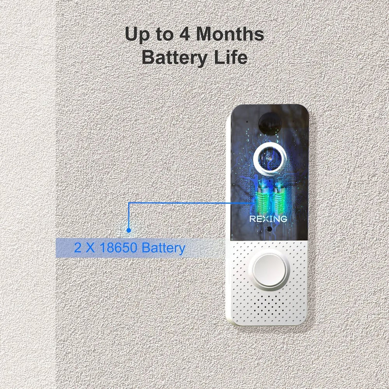 Load image into Gallery viewer, Rexing SDB1 + Free 2 Year Warranty Smart Wireless Video Doorbell Camera 1080p Recording with WiFi