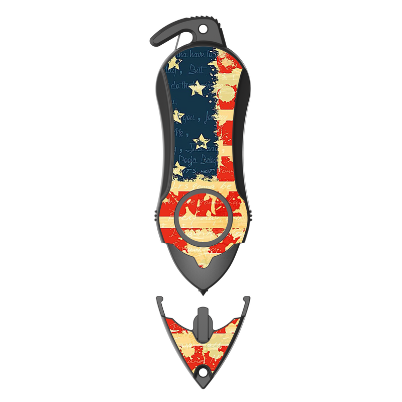 Load image into Gallery viewer, Personal Alarm Keychain Safety Emergency Tool (USA Flag)