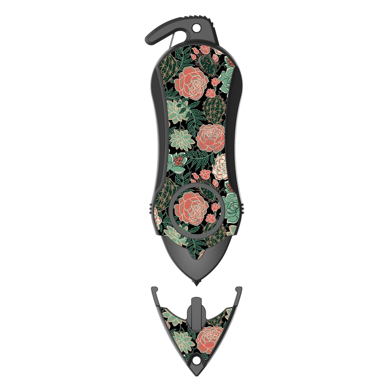Load image into Gallery viewer, Personal Alarm Eeychain Safety Emergency Tool (Green Flower)