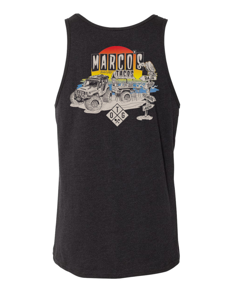 Load image into Gallery viewer, Marcos Tacos Tank - Charcoal Black