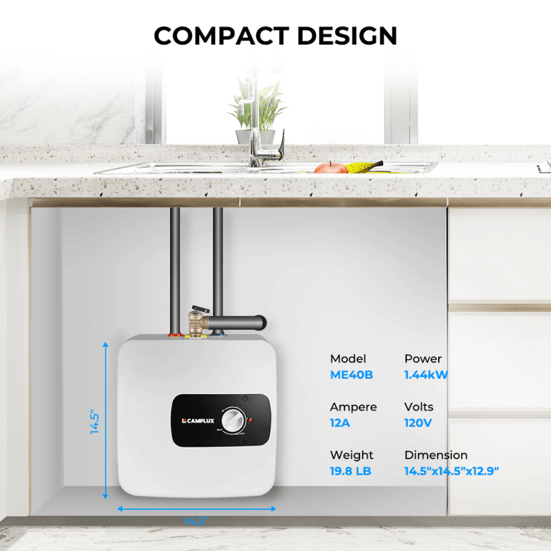 Load image into Gallery viewer, Camplux Electric Mini Tank Water Heater 120V - 4.0 Gallon