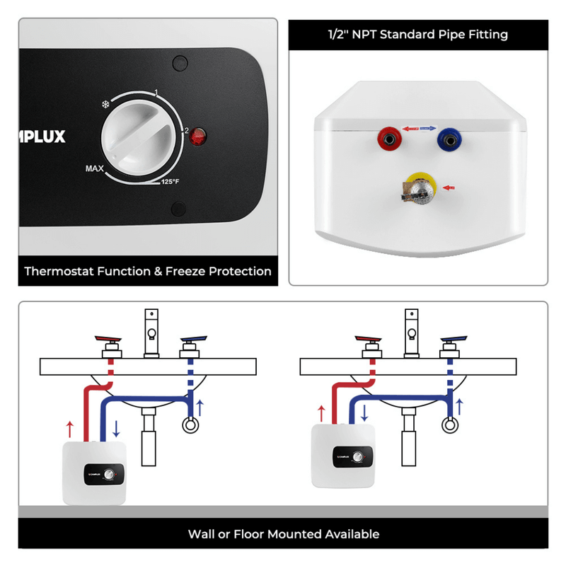 Load image into Gallery viewer, Camplux Electric Mini Tank Water Heater 120V - 4.0 Gallon