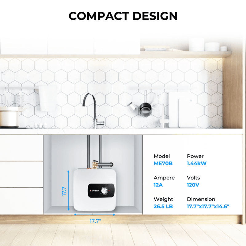 Load image into Gallery viewer, Camplux Electric Mini Tank Water Heater 120V - 6.5 Gallon