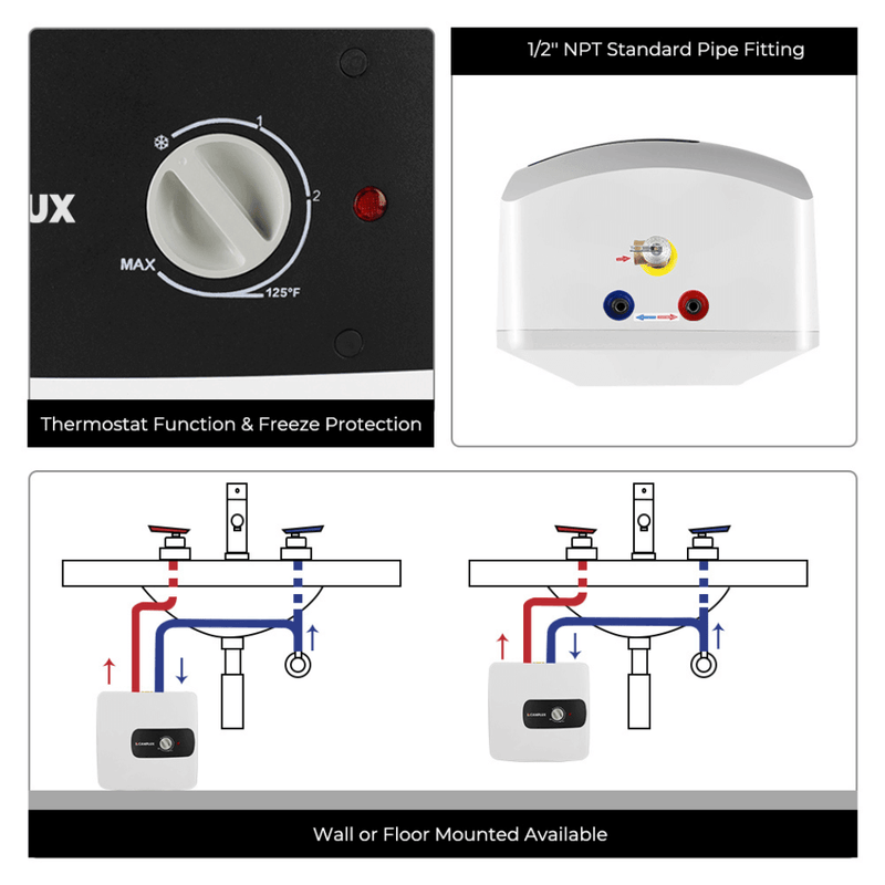 Load image into Gallery viewer, Camplux Electric Mini Tank Water Heater 120V - 6.5 Gallon