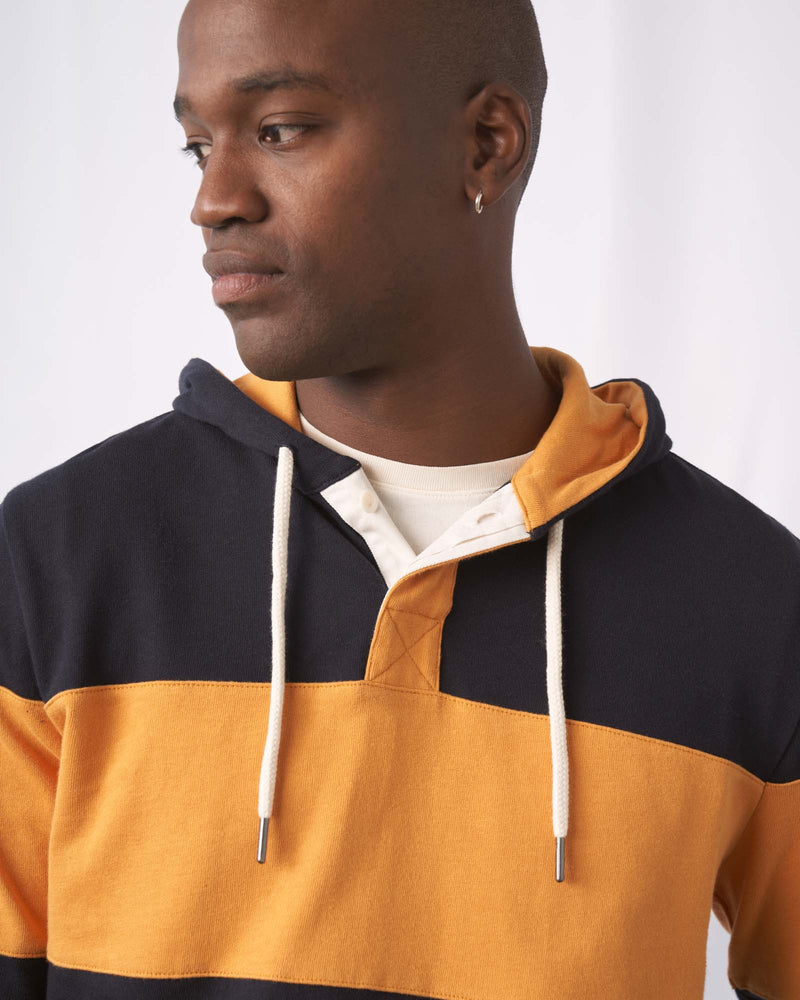 Load image into Gallery viewer, Organic Hooded Rugby Shirt
