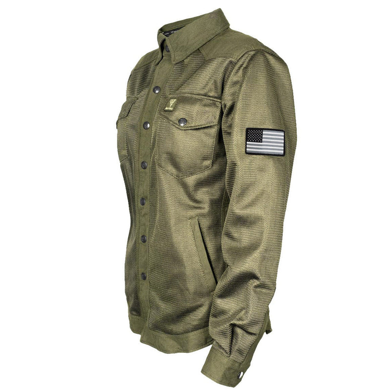 Load image into Gallery viewer, Protective Summer Mesh Shirt for Women - Army Green Solid