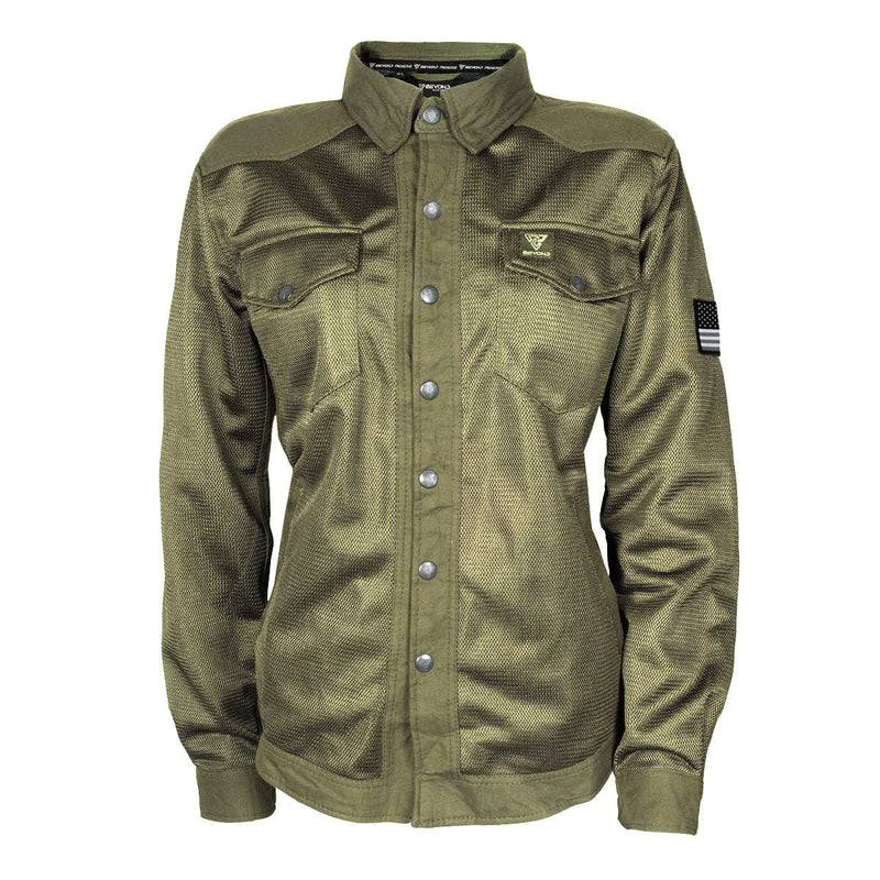 Load image into Gallery viewer, Protective Summer Mesh Shirt for Women - Army Green Solid