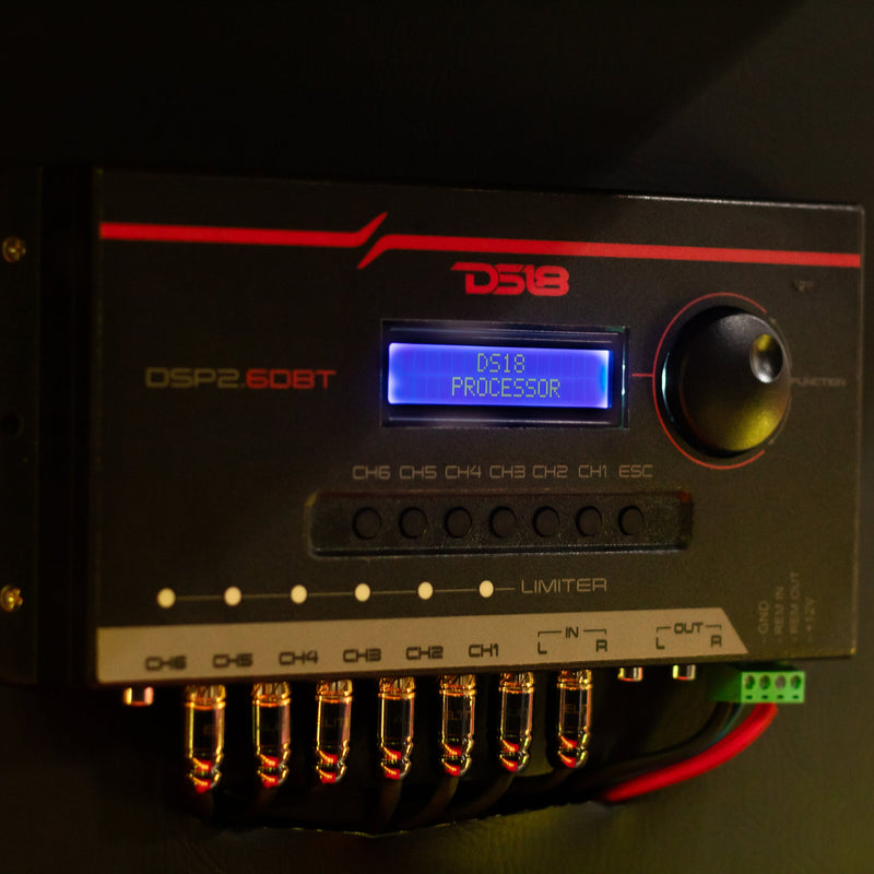Load image into Gallery viewer, 2-Channel In and 6-Channel Out Digital Sound Processor (DSP) with Bluetooth and LCD Screen