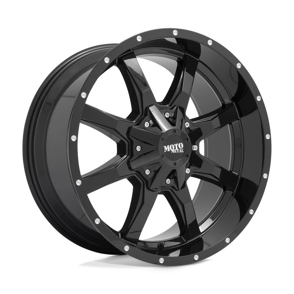 Moto Metal Gloss Black With Milled Lip