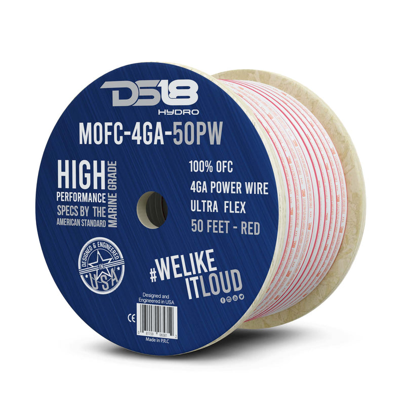 Load image into Gallery viewer, 4-GA Marine Grade Tinned 100% Copper OFC Power Wire -50 Feet