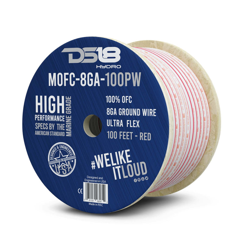 Load image into Gallery viewer, 8-GA Marine Grade Tinned 100% Copper OFC Power Wire -100 Feet
