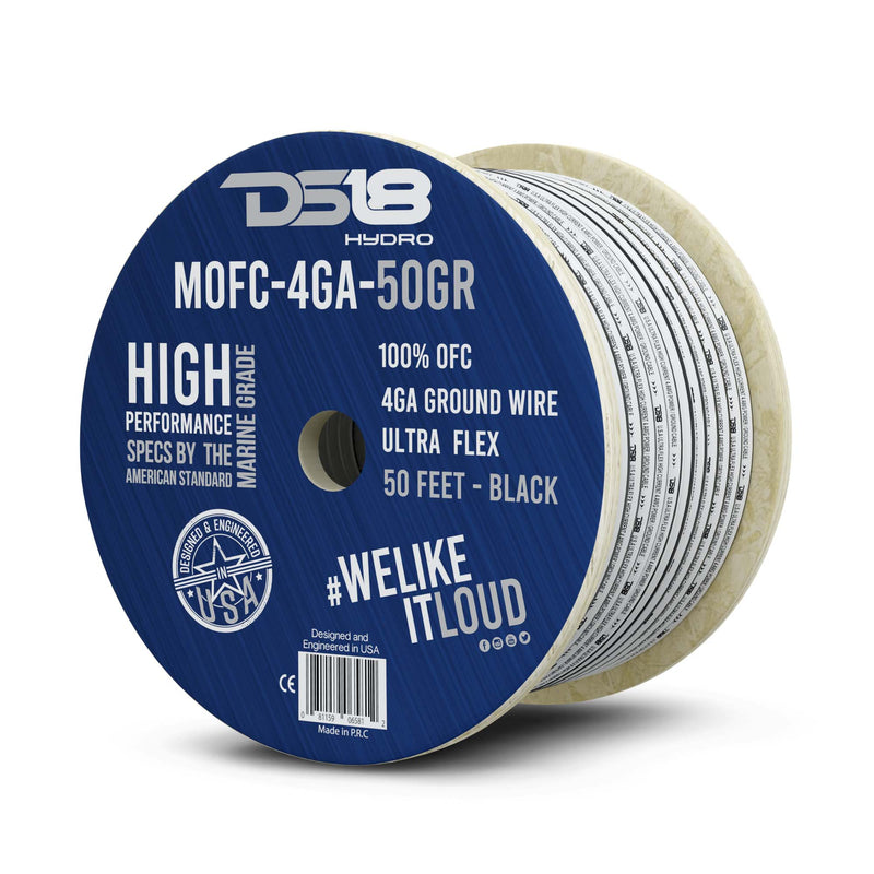 Load image into Gallery viewer, 4-GA Marine Grade Tinned 100% Copper OFC Ground Wire -50 Feet