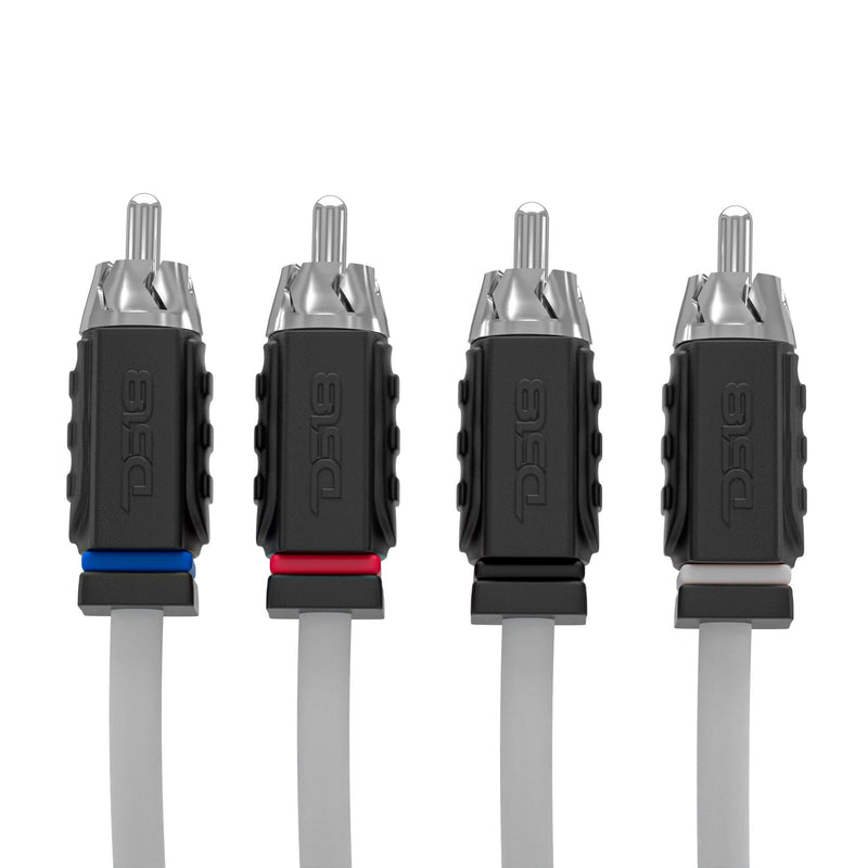 Load image into Gallery viewer, RCA Marine Grade Tinned 100% Copper OFC 6 Feet / 4 Channel - WHITE
