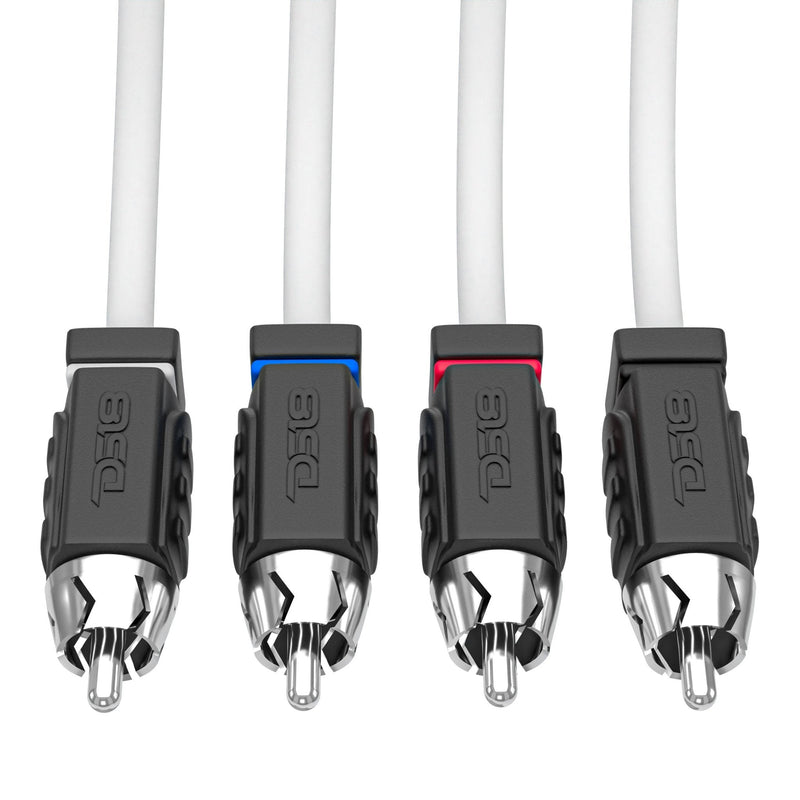 Load image into Gallery viewer, RCA Marine Grade Tinned 100% Copper OFC 6 Feet / 4 Channel - WHITE