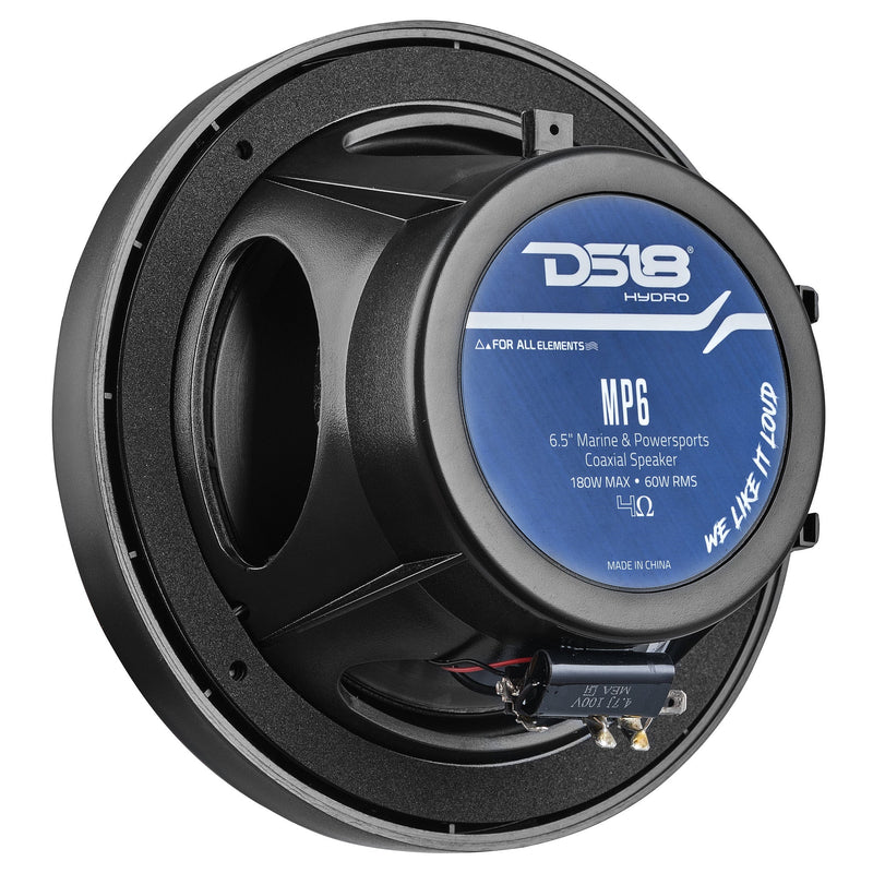 Load image into Gallery viewer, MP 6.5" 2-Way Coaxial Marine Speaker 60 Watts Rms 4-Ohm -Black