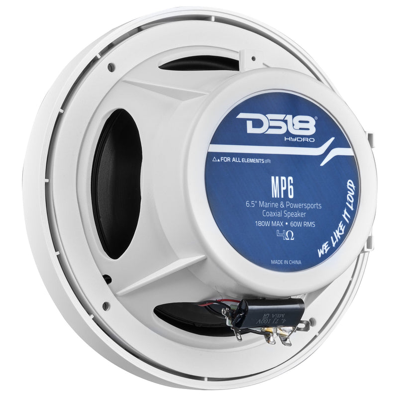 Load image into Gallery viewer, MP 6.5" 2-Way Coaxial Marine Speaker 60 Watts Rms 4-Ohm -White