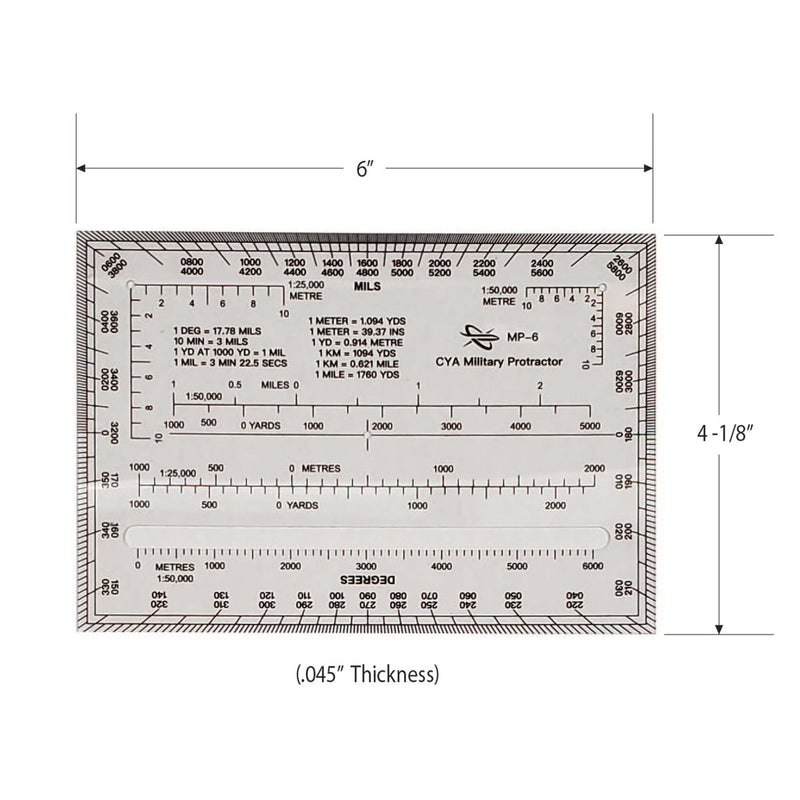 Load image into Gallery viewer, Map Protractor - For Map Reading and Navigation - MILS/Degrees/Meters/Yards