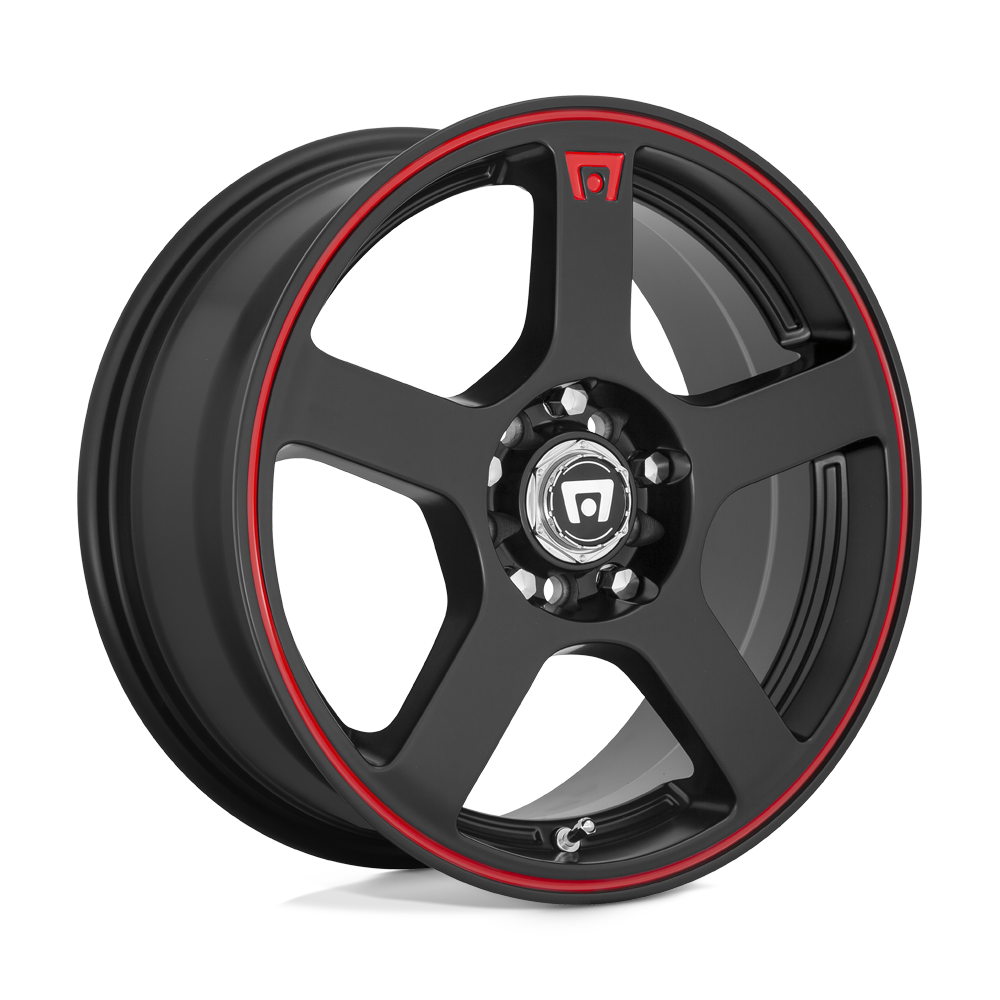 Motegi Mr116 Fs5 Matte Black Red Racing Stripe