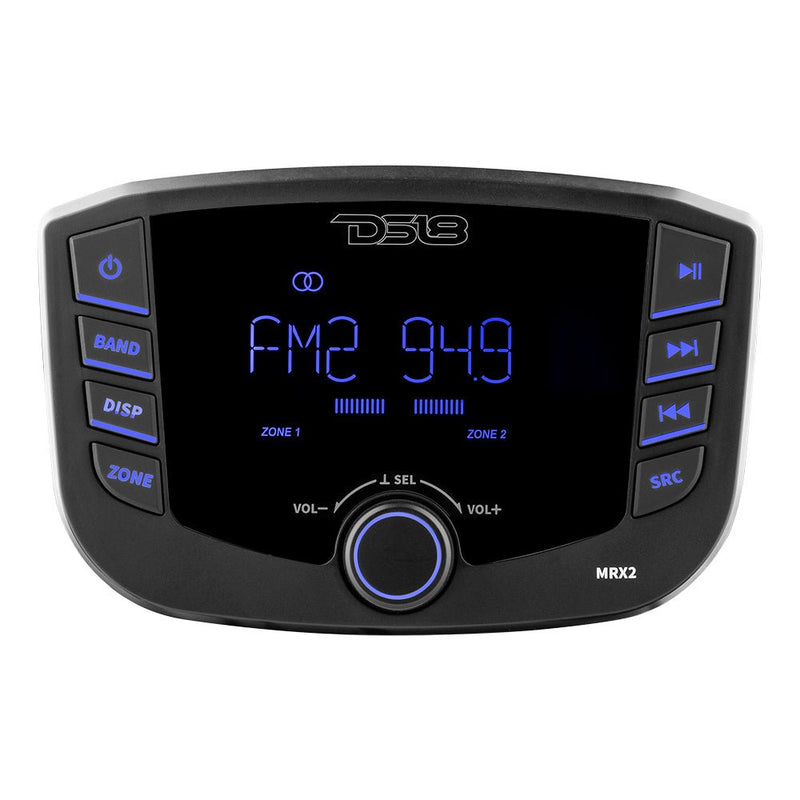 Load image into Gallery viewer, Marine and Powersports Headunit 3" LCD screen , 2 Zones, 4 volts Output, BT, RDS 4X50 Watts