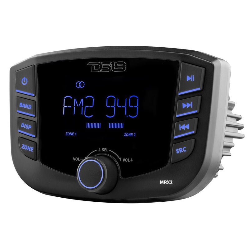 Load image into Gallery viewer, Marine and Powersports Headunit 3" LCD screen , 2 Zones, 4 volts Output, BT, RDS 4X50 Watts