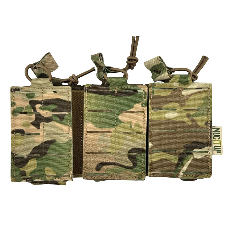 Load image into Gallery viewer, MUCTAC 1050D Nylon Laser Cut Triple Mag Pouch, Molle Compatible – Multicam