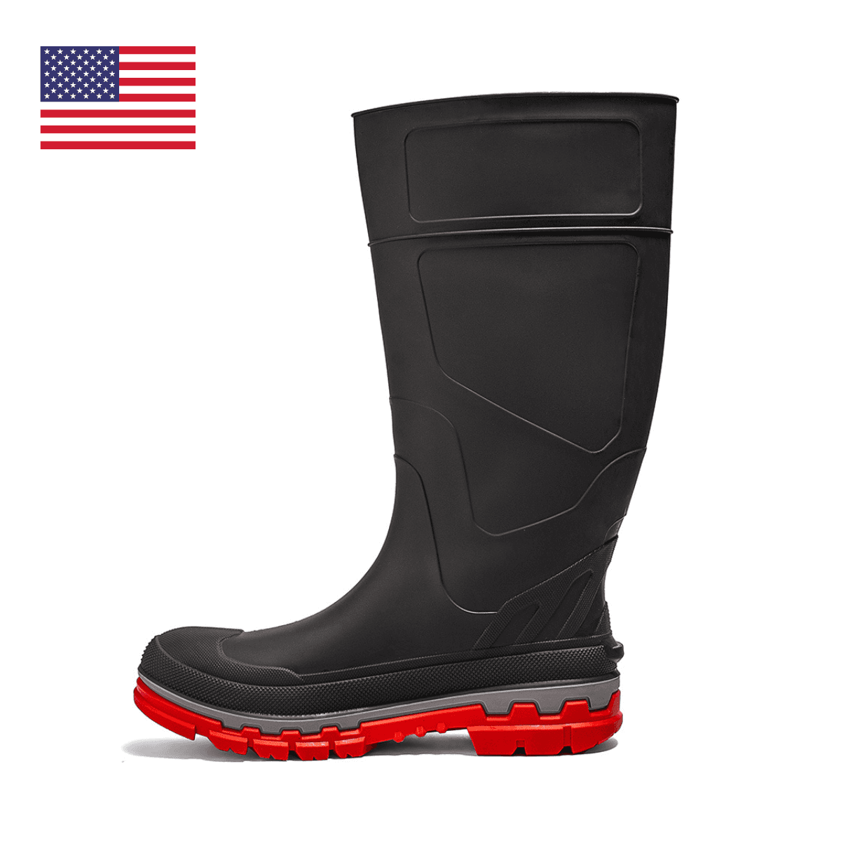 Kickaxe 15" Waterproof Rubber Boot - Grey/Orange - Skoutley Outdoors LLC