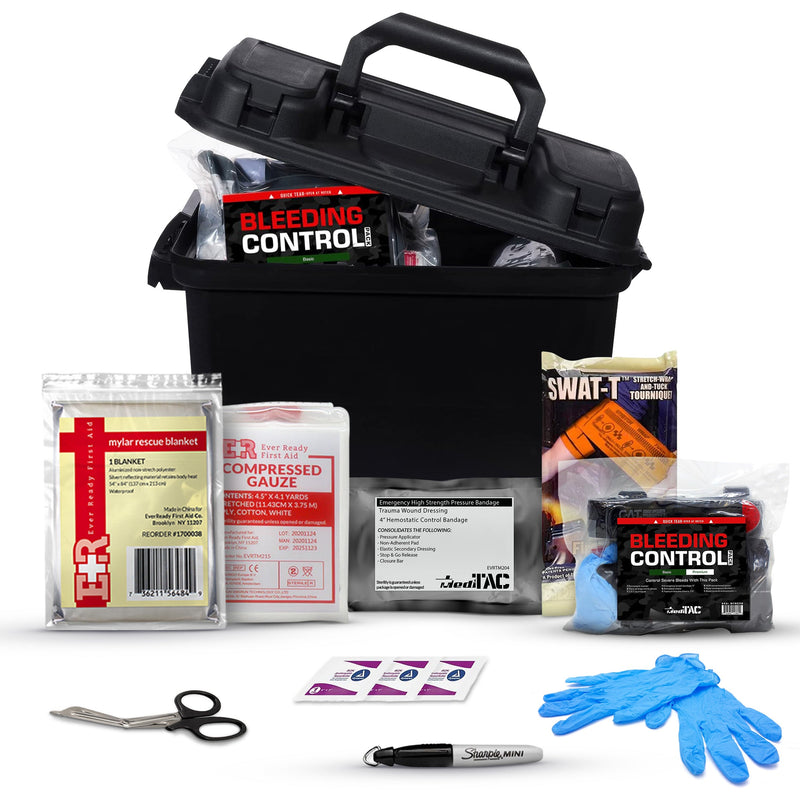 Load image into Gallery viewer, Bleeding Control Kit - 4 Vacuum Sealed Kits in Plastic Case
