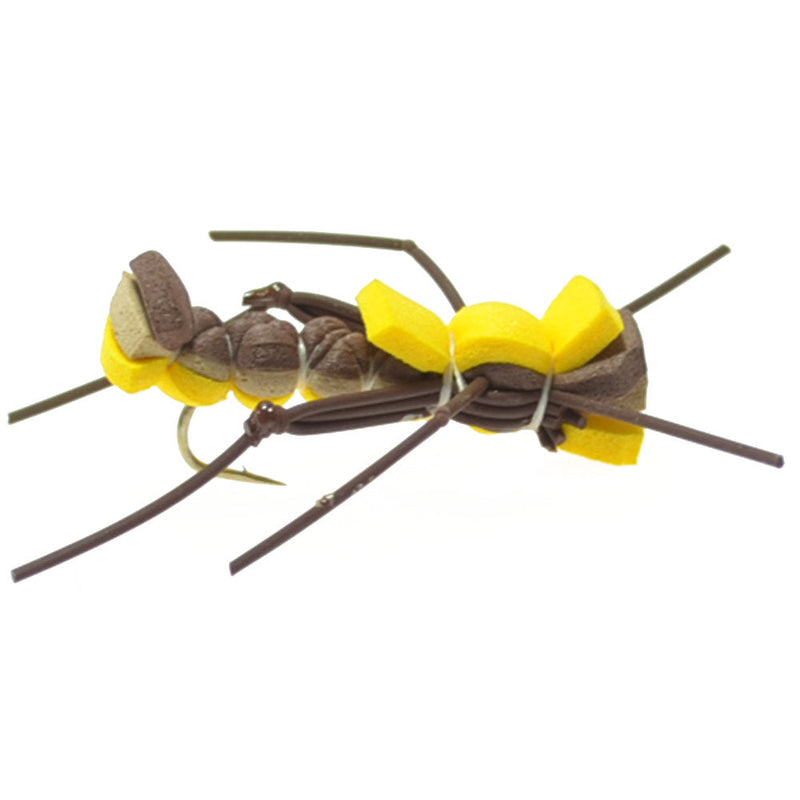 Load image into Gallery viewer, Mantis BLT Foam Body Grasshopper Fly - 1 Dozen Flies Hook Size 10