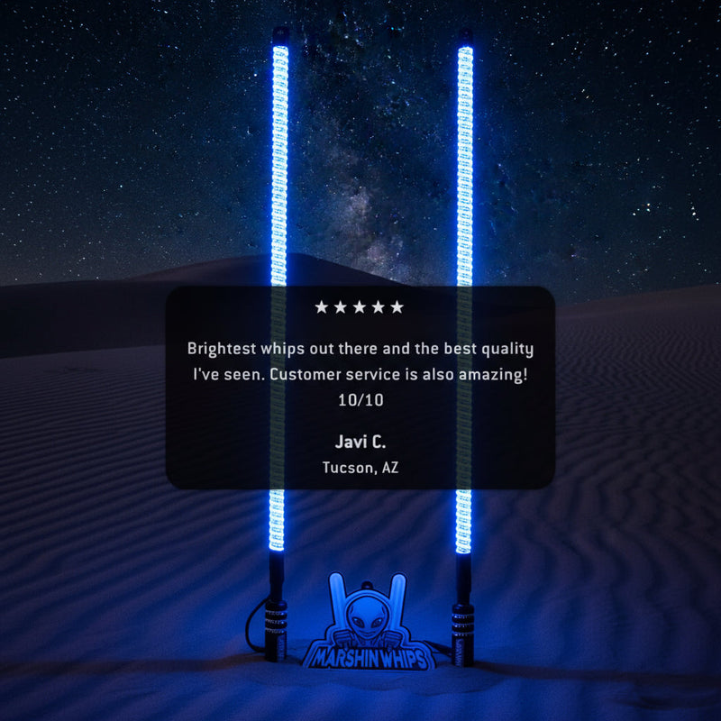 Load image into Gallery viewer, V2 Black Out LED Whip Set: The Ultimate Stealth