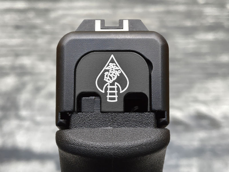 Load image into Gallery viewer, Milspin USMC Glock Slide Back Plates (Most Popular)