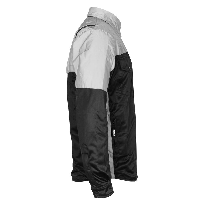 Load image into Gallery viewer, Ultra Reflective Shirt "Alloy Eclipse" - Black and Silver with Pads