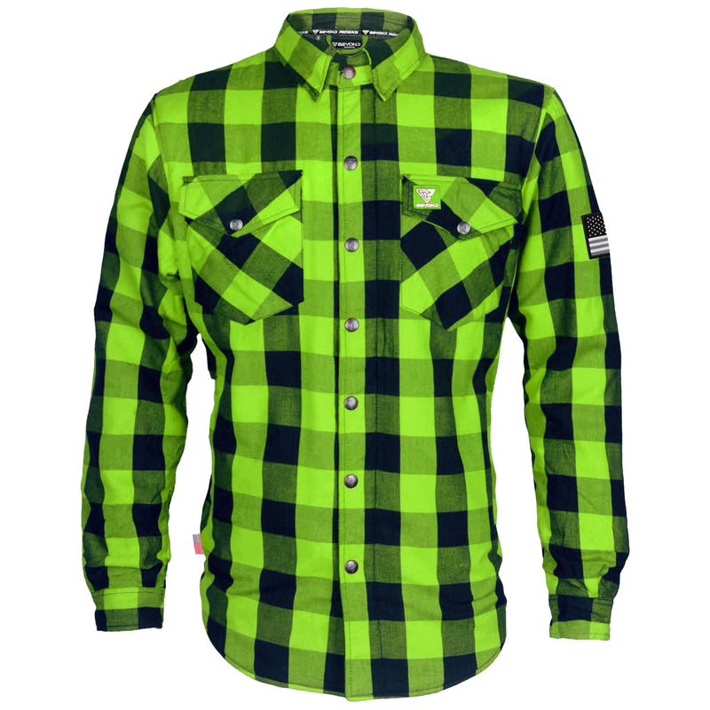 Load image into Gallery viewer, Protective Flannel Shirt - Green Checkered