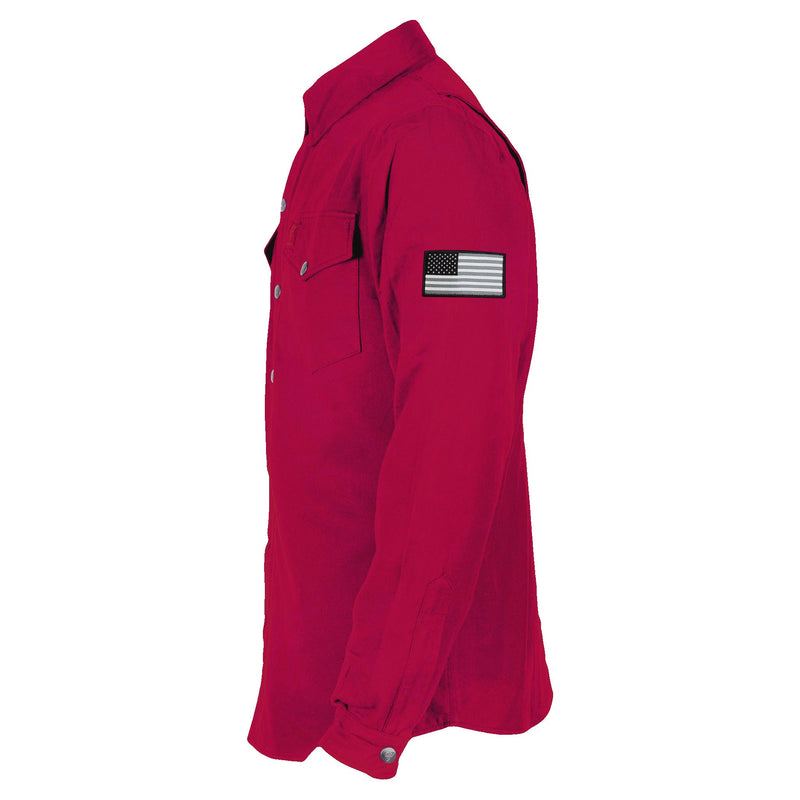 Load image into Gallery viewer, Protective Flannel Shirt - Red Maroon Solid