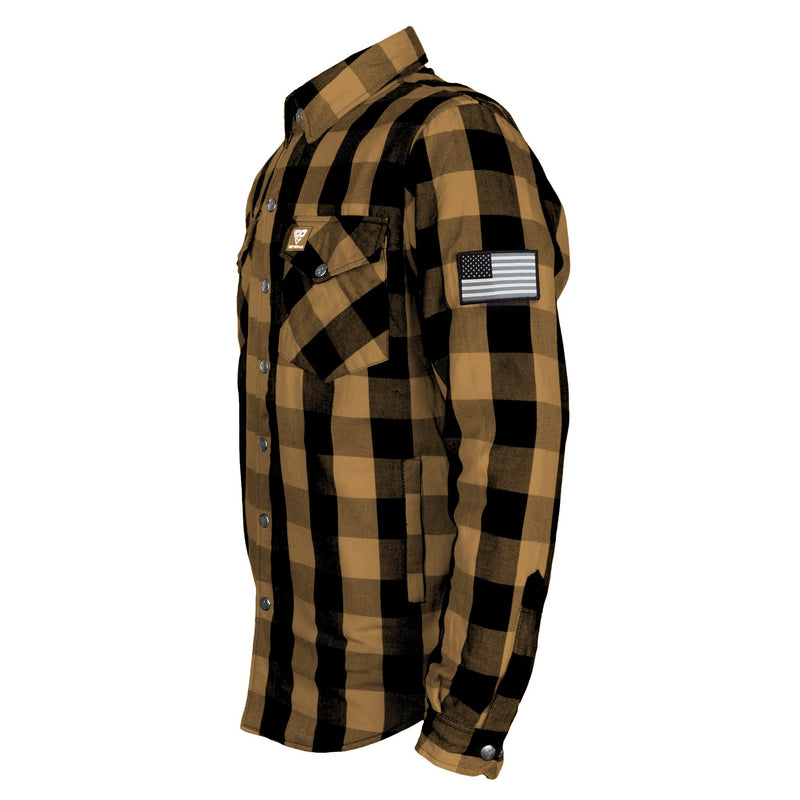 Load image into Gallery viewer, Protective Flannel Shirt - Camel Checkered