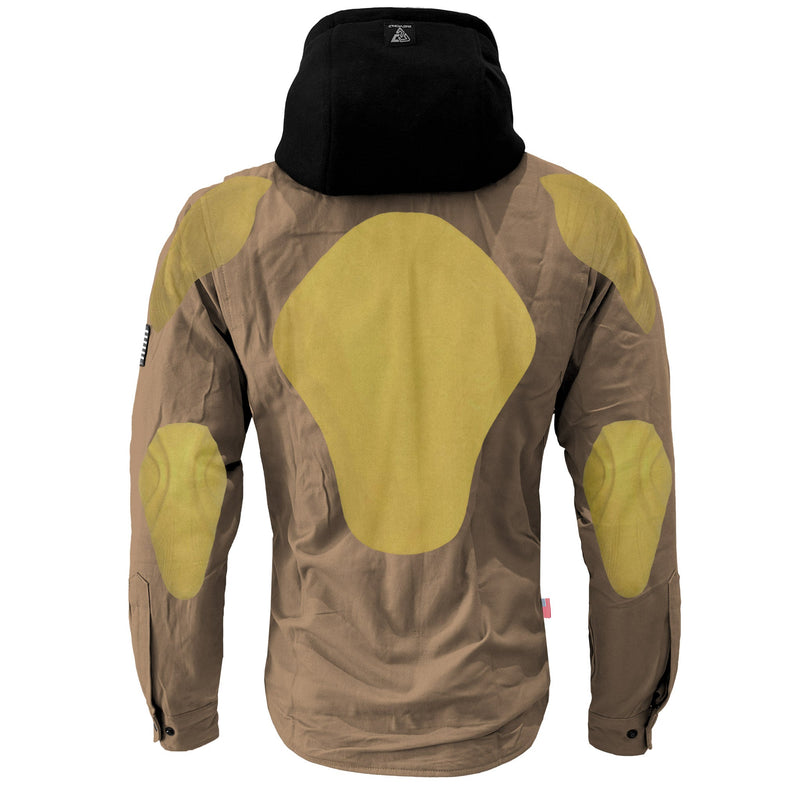Load image into Gallery viewer, Protective Flannel Hoodie For Men - Camel Solid
