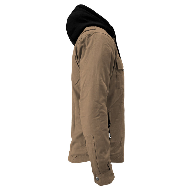 Load image into Gallery viewer, Protective Flannel Hoodie For Men - Camel Solid