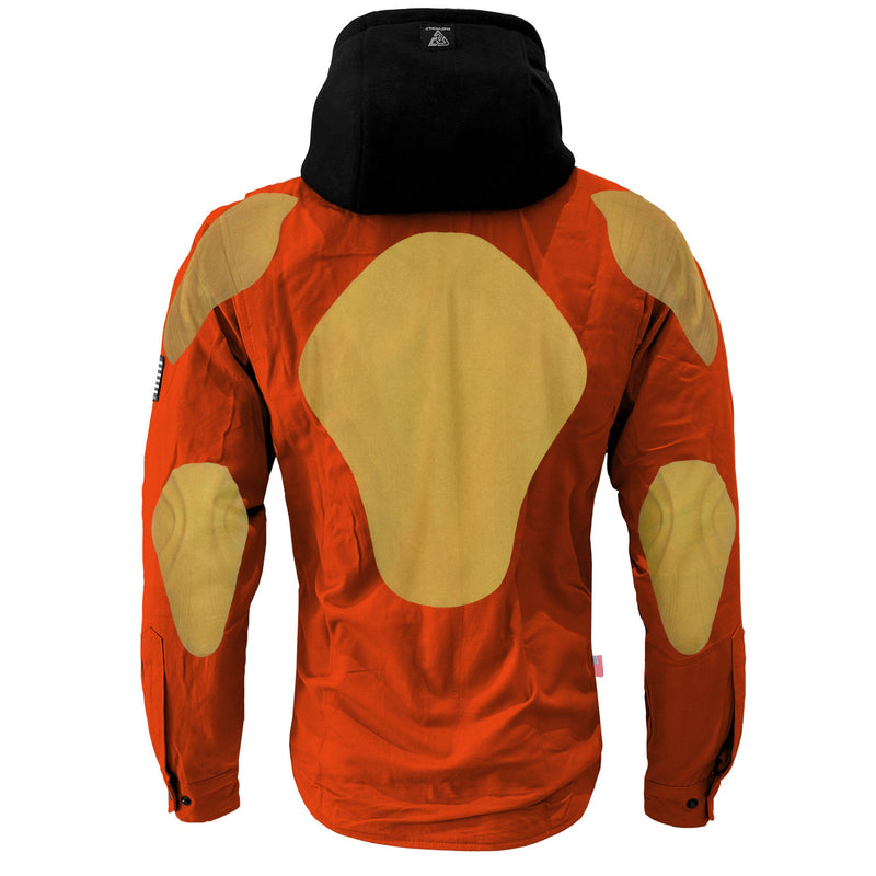 Load image into Gallery viewer, Protective Flannel Hoodie For Men - Orange Solid