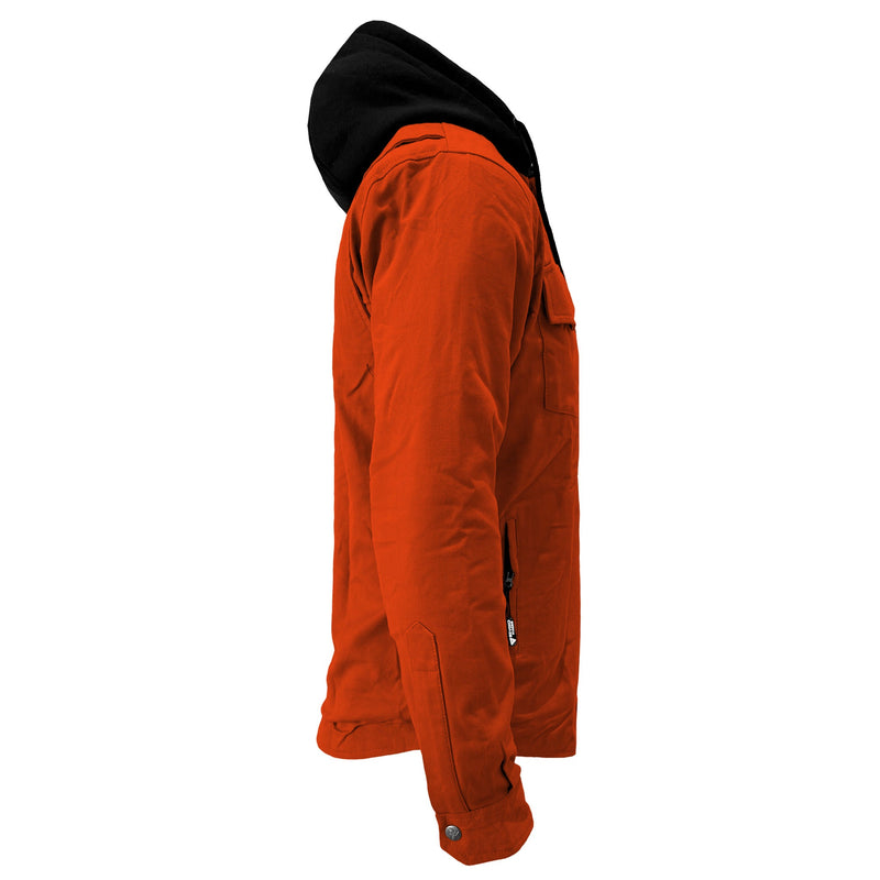 Load image into Gallery viewer, Protective Flannel Hoodie For Men - Orange Solid
