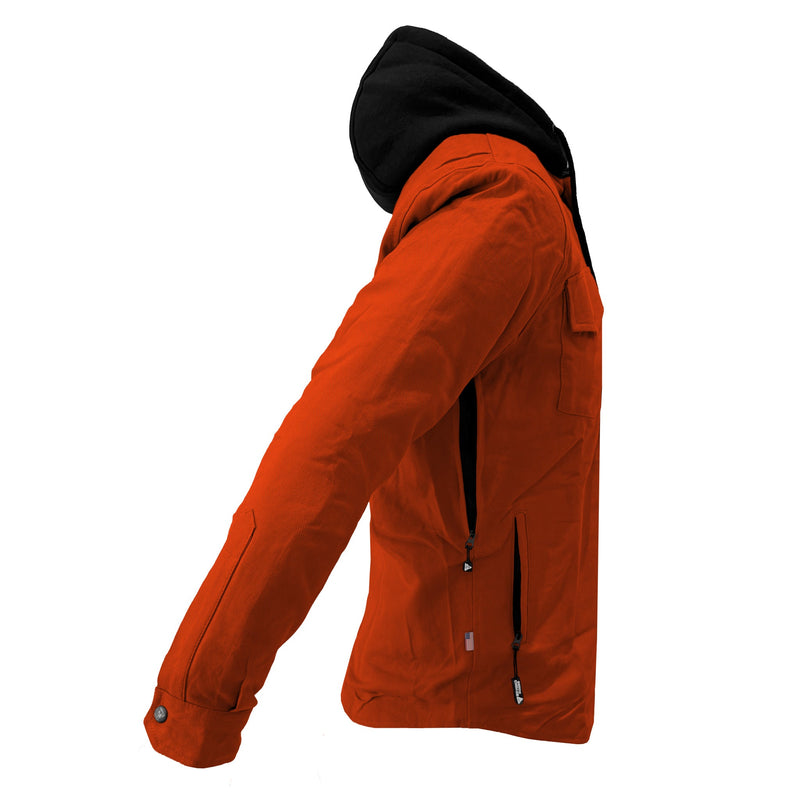 Load image into Gallery viewer, Protective Flannel Hoodie For Men - Orange Solid