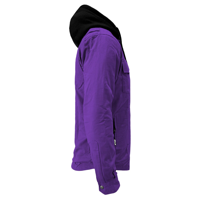 Load image into Gallery viewer, Protective Flannel Hoodie For Men - Purple Solid