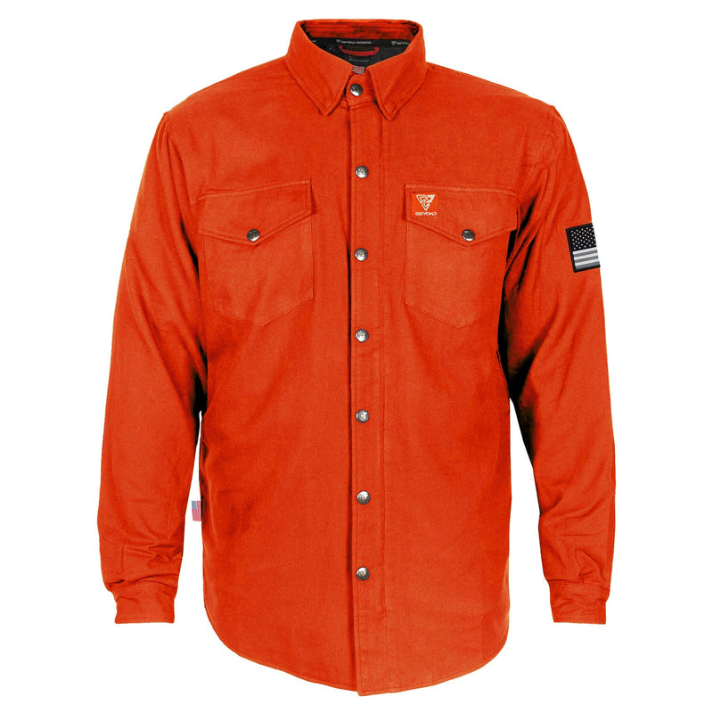 Load image into Gallery viewer, Protective Flannel Shirt - Orange Solid