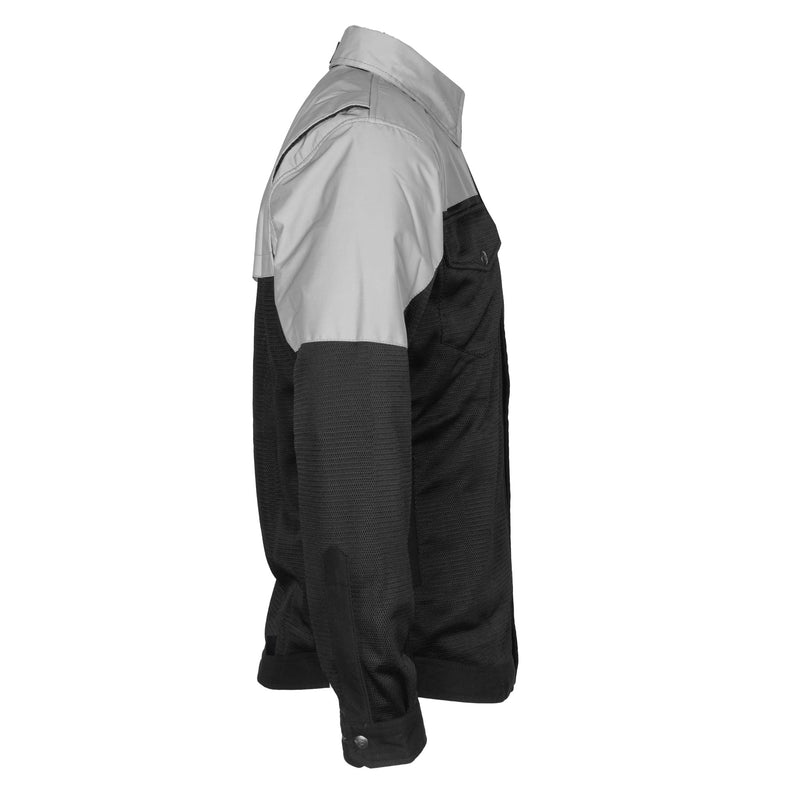 Load image into Gallery viewer, Summer Mesh Reflective Shirt "Alloy Eclipse" - Black and Silver with Pads