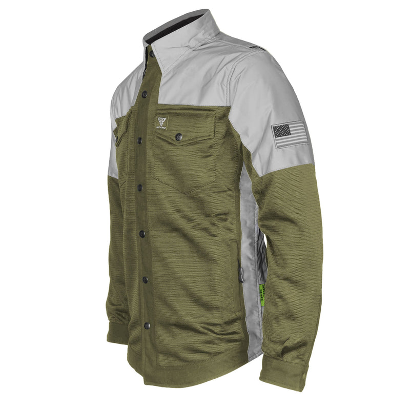 Load image into Gallery viewer, Summer Mesh Reflective Shirt Army Green Eclipse