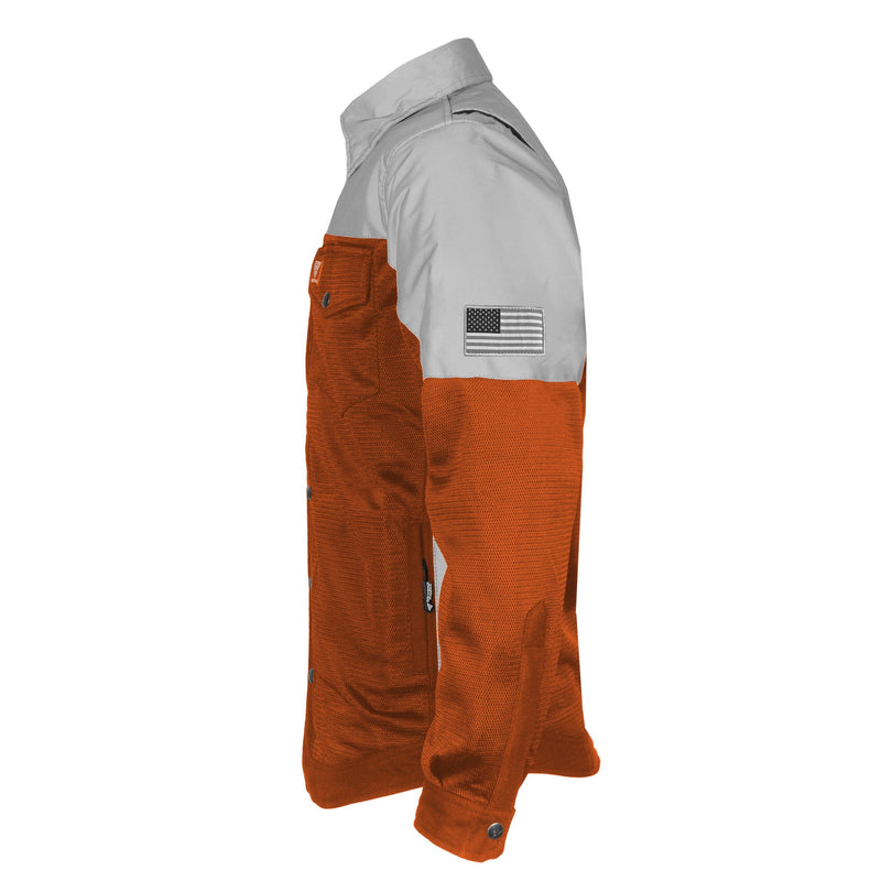 Load image into Gallery viewer, Summer Mesh Reflective Shirt Orange Eclipse