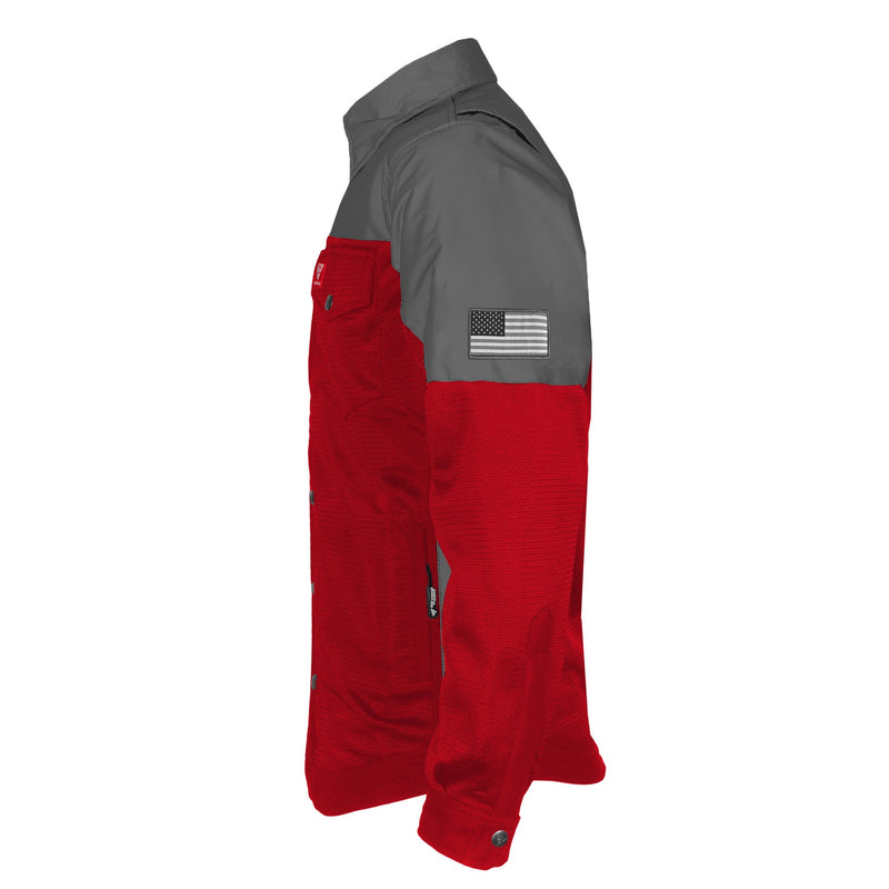 Load image into Gallery viewer, Summer Mesh Reflective Shirt Red Nebula - with Pads